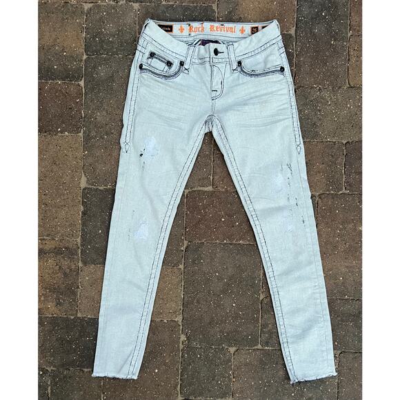 Rock Revival low rise ankle skinny jeans size26x29 - Picture 3 of 5